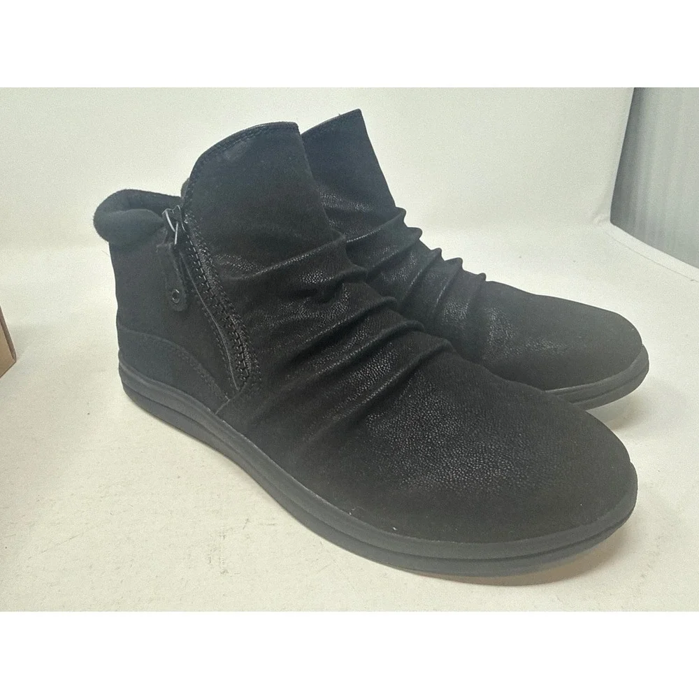 Clarks Cloudsteppers Breeze Path Black Ankle Boots Womens Size 7.5 Zip Booties